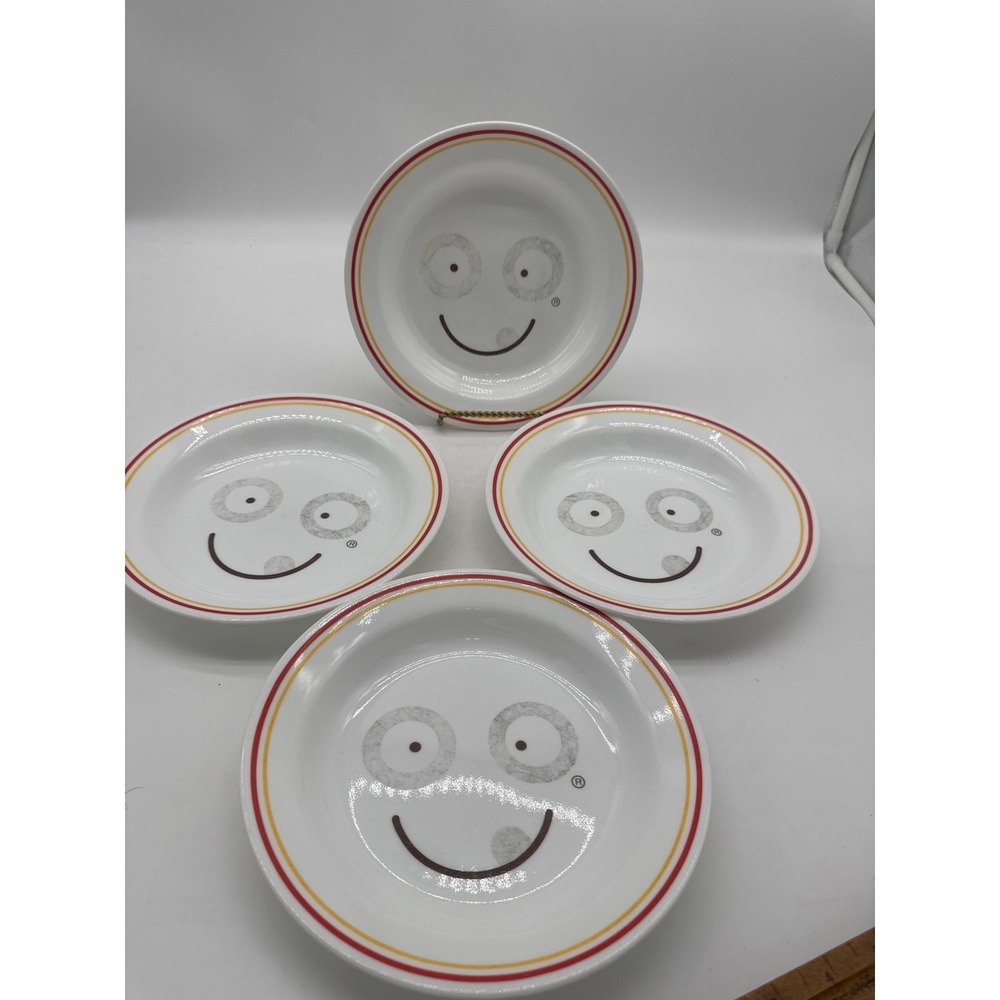 Set 4 Corning Ware Tableware French White Rimmed Soup Bowls 8-1/8"‎ Pasta Salad